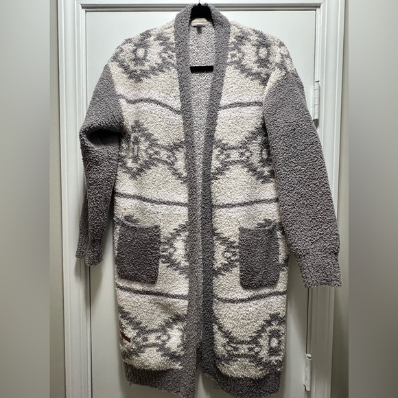 Cozy Gray and Cream Women's Sweater - Picture 1 of 5